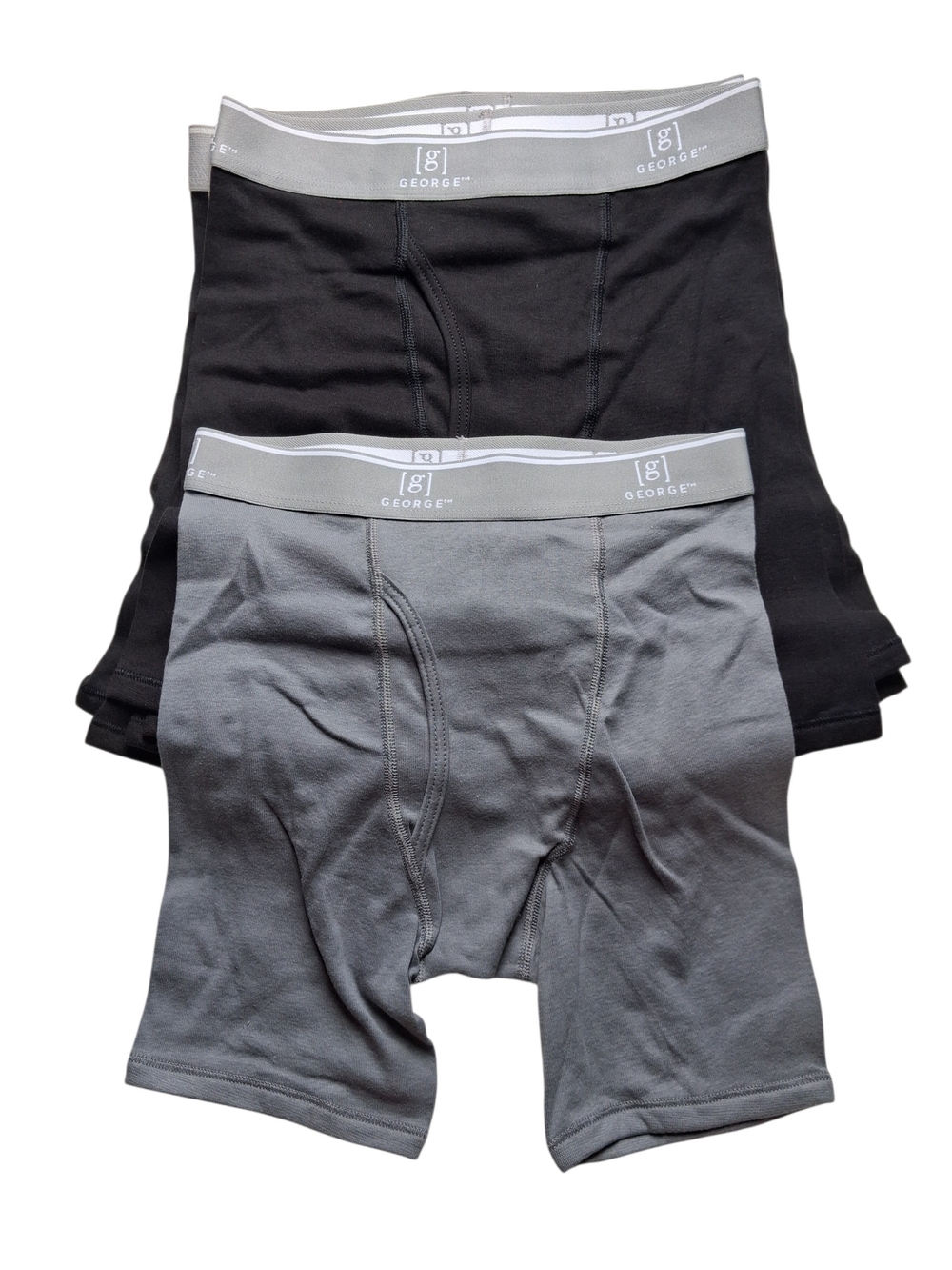 9 Pair! Men's Boxer Briefs - George - Black & Gray Size Small